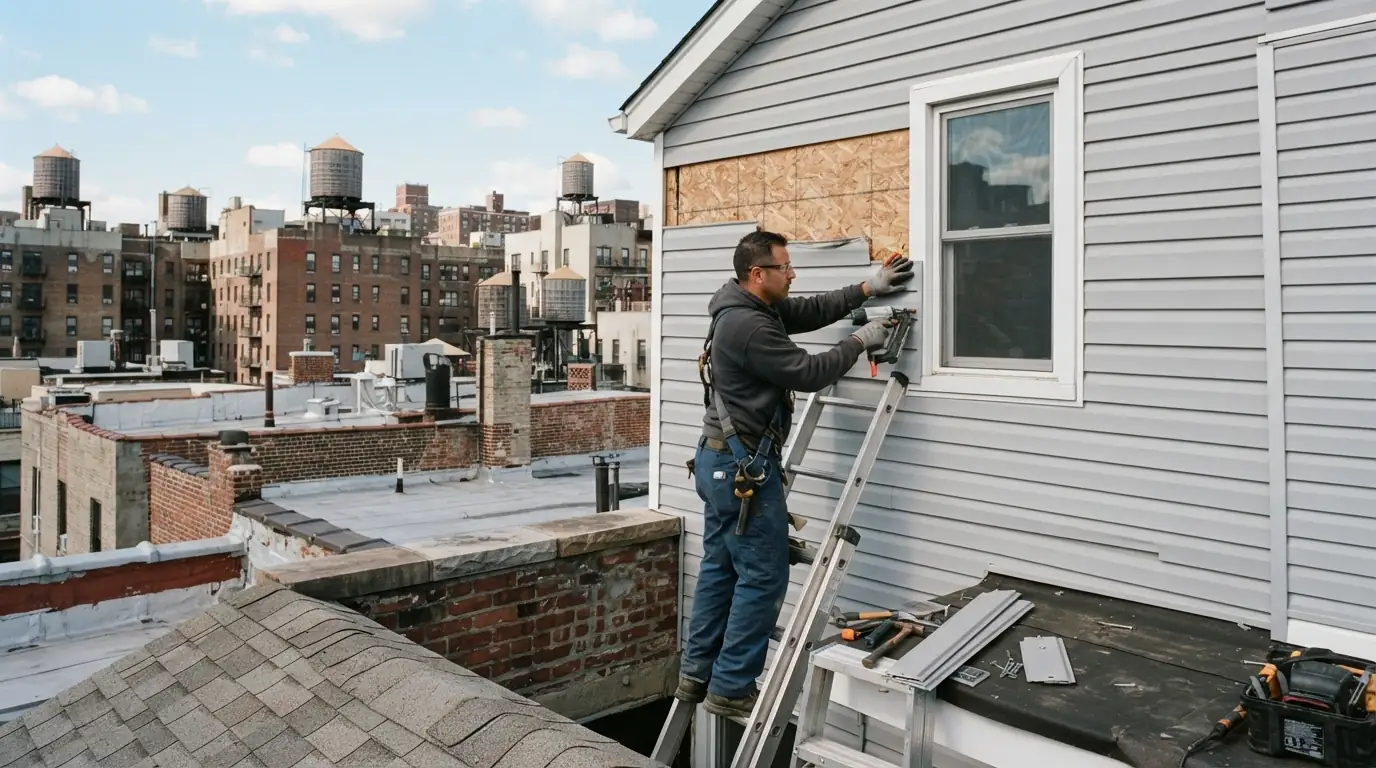 Replacing wind-damaged vinyl siding panels