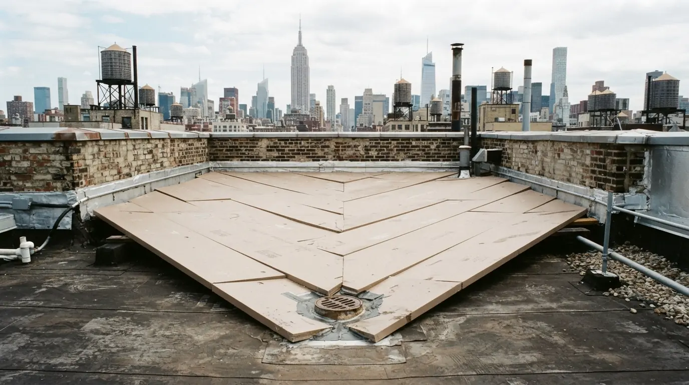 Tapered insulation laid toward a roof drain